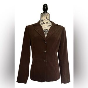 Elementz Brown Button Down Blazer Jacket Size M
